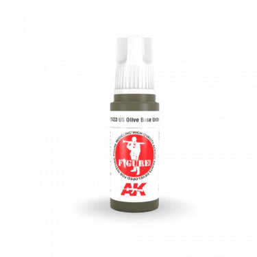 AK Interactive AK11433 US Olive Base Uniform Acrylic Paint 17ml 3rd Generation